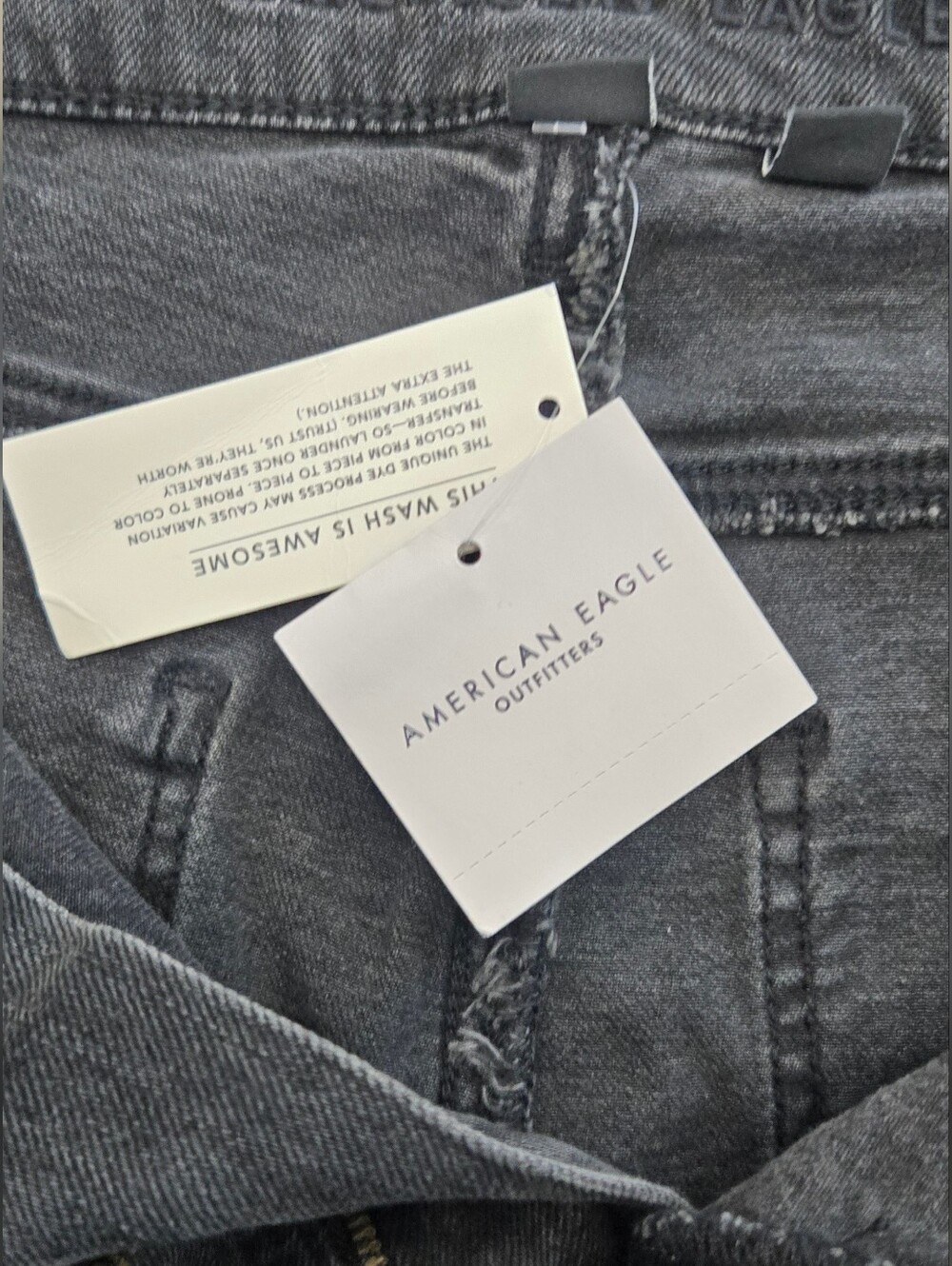 American Eagle Women’s Size 20 Regular Black Wash Stretch Jeans NWT #574 - Picture 12 of 13